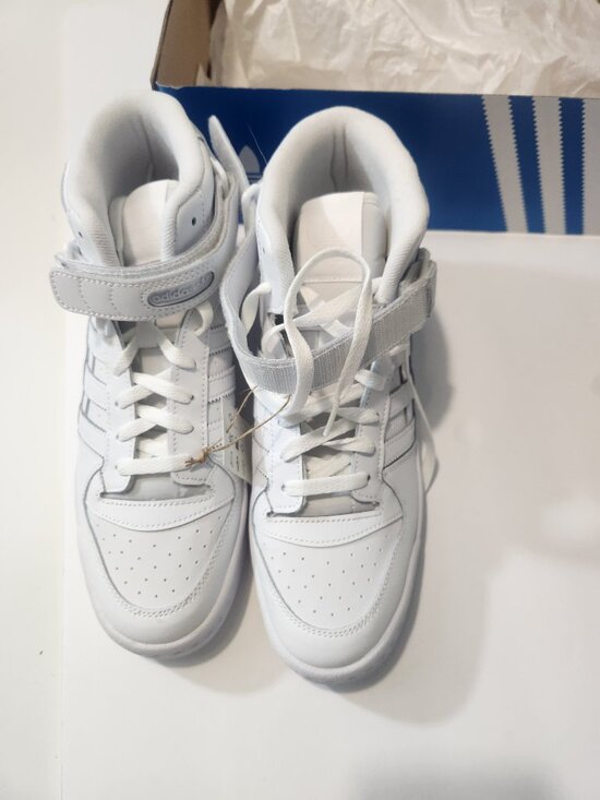 adidas Other - ADIDAS Forum Mid Retro Lifestyle & Basketball Sneakers All White Men's Size 9.5